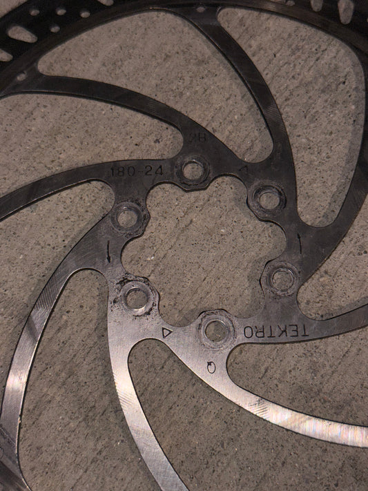 Tektro 180mm rotors front and rear